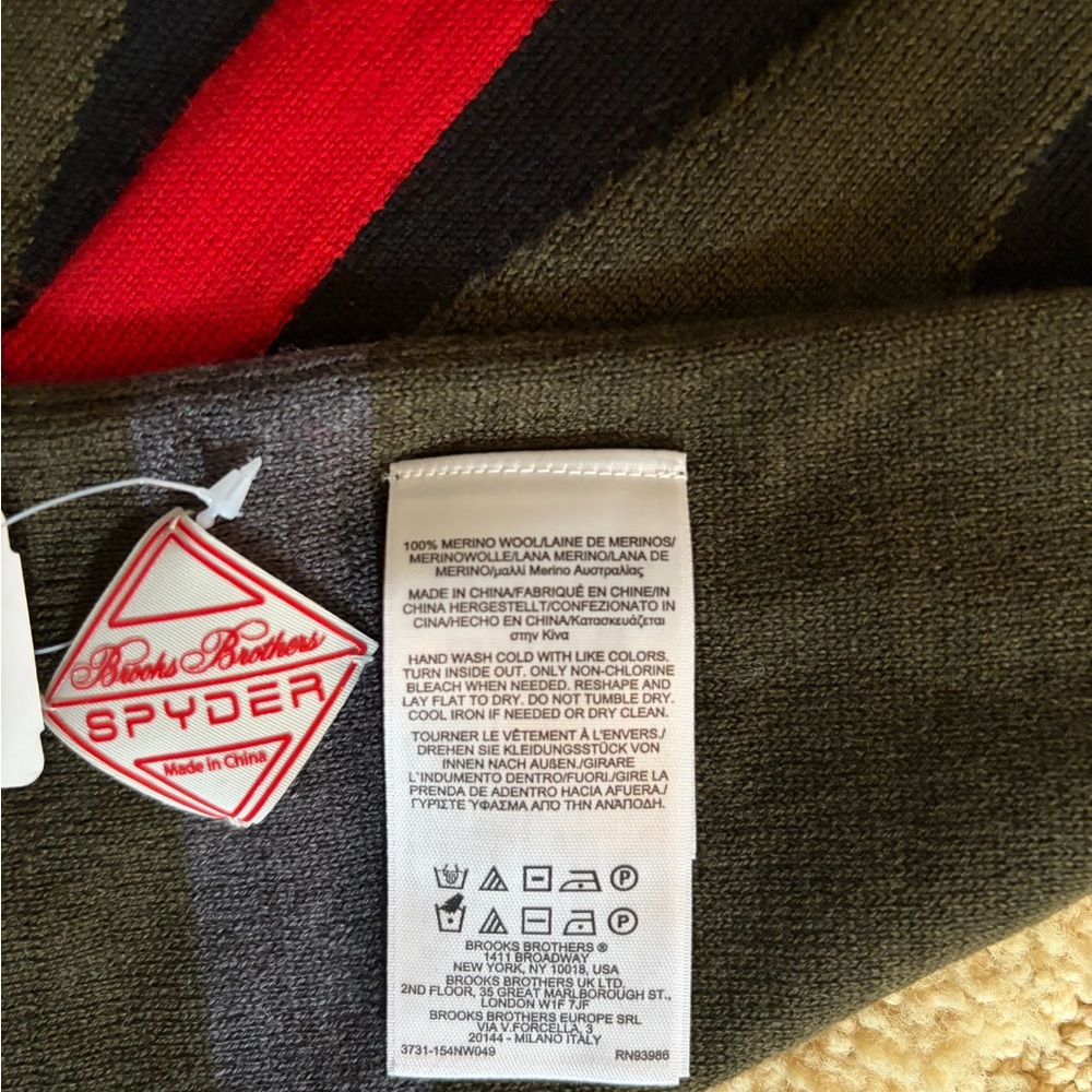 Brooks Brothers x SPYDER Ski Stripe Scarf